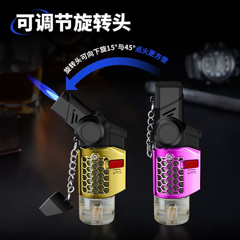 Elbow spray gun welding gun transparent air box adjustable straight-in lighter windproof inflatable explosion-proof