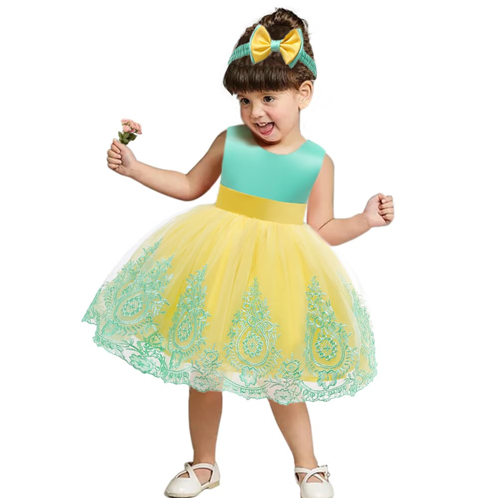 【Clearance Sale Without Considering Costs】Popular Children's Dresses for Export to Europe and America, Princess Dresses with Lace and Color-Blocking, Puffy Tulle Skirts
