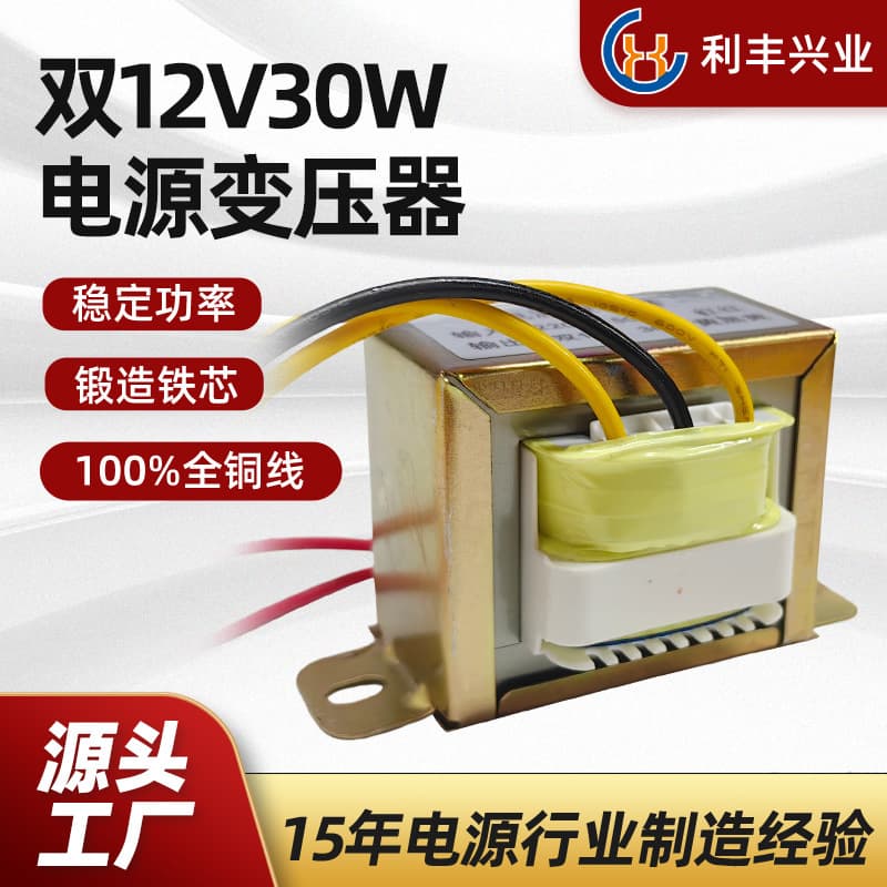 Dual 12V Output Voltage Domestic European Standard 220V US Standard 110V to Dual 12V30W Appliance Power Transformer