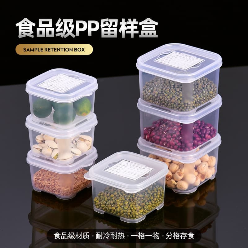 Food-Grade PP Sample Box School Cafeteria Food Sampling Container Kindergarten Restaurant Hotel Specimen Box Small Size