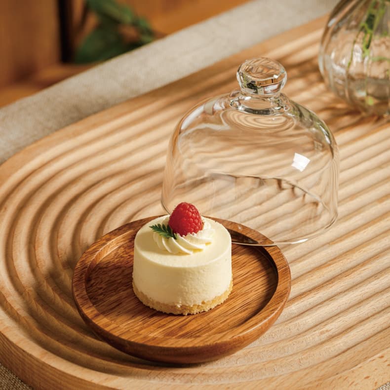 Cake Stand with Glass Dome, Transparent Dustproof Display with Tray for Bread, Pastries, and Cakes