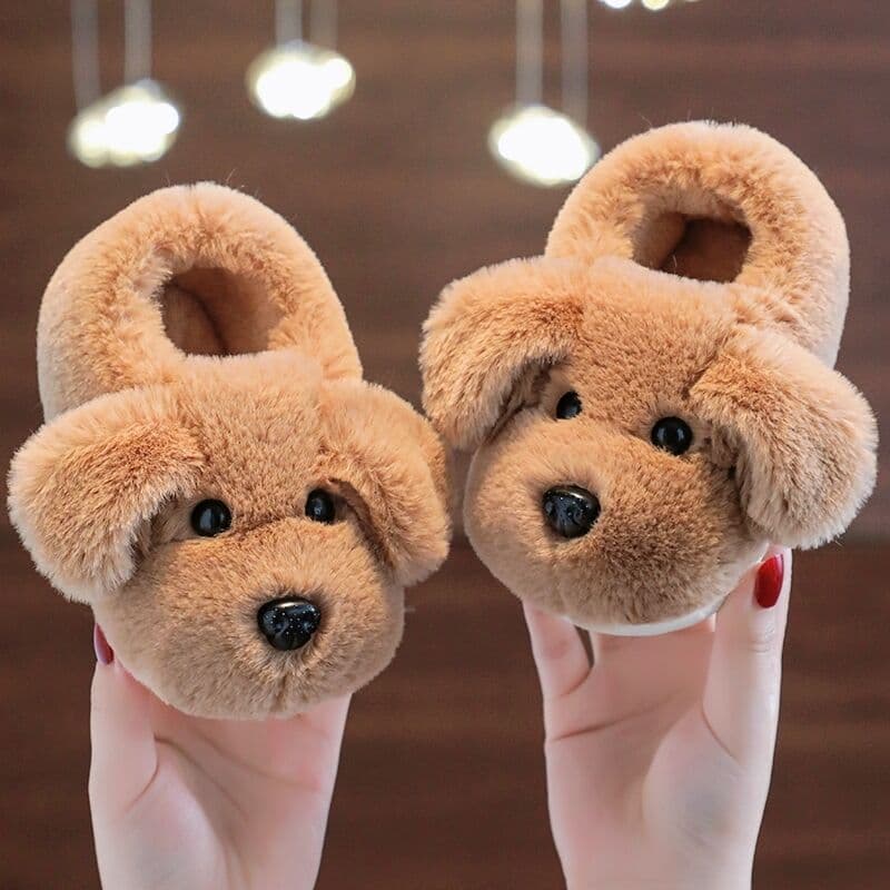 Cute Cartoon Cotton Slippers Indoor Children's Shoes for Boys and Girls 1-3 Years Old Thickened PVC Bottom Anti-Slip Soft
