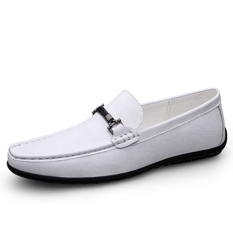2318 Men's and Women's Loafers, Driving Shoes, Spring Slip-on Flat Casual Shoes with Cowhide Upper, Large Size