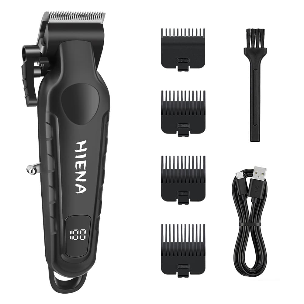 HIENA Cross-border Hair Clipper Electric Trimmer Smart Digital Display Rechargeable Hair Cutting Clipper New Oil Head Hair Clipper Fade