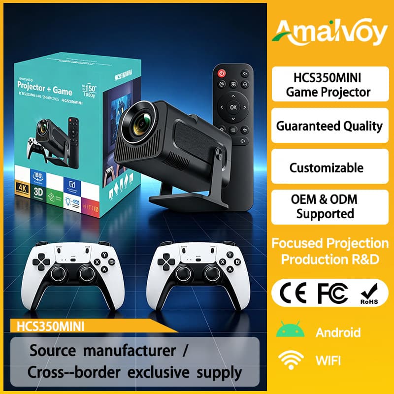 HCS350MINI Cannon Game Console Projector Android Supports 4K HD Projector Game Console