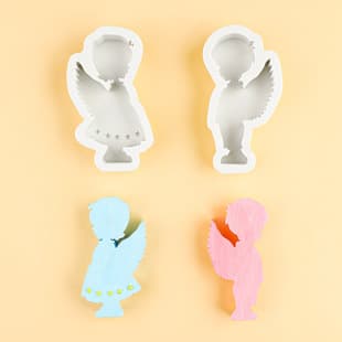 Cartoon Angel Soap Aromatherapy Candle Mold Baking Cake Decoration Clay Drop Glue Chocolate Silicone Mold