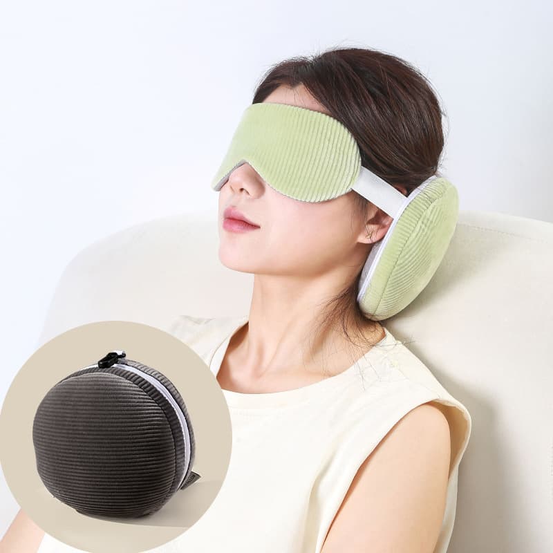 Sleeping U-Shaped Eye Mask Pillow Two-In-One Noise Reduction Light Blocking PP Cotton Nap Pillow Travel Plane Rest Pillow