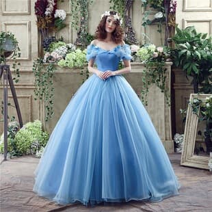 Cinderella Runaway Princess Wedding Dress 2026 New Blue Simple Photoshoot Art Exam Performance Color Evening Gown
