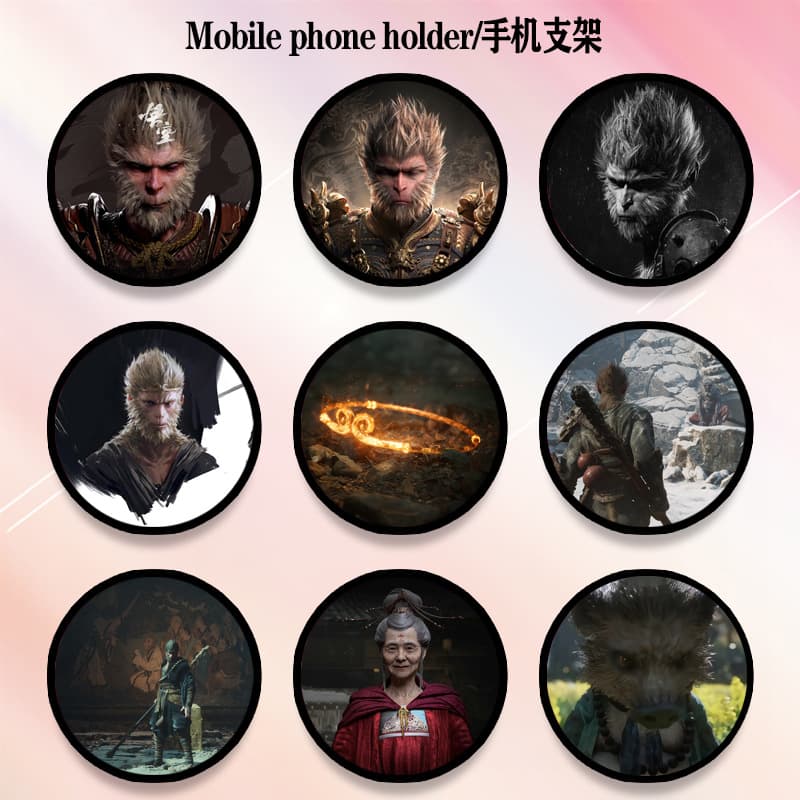 Black Myth game peripheral mobile phone holder Sun Wukong Monkey King peripheral lazy holder telescopic mobile phone holder