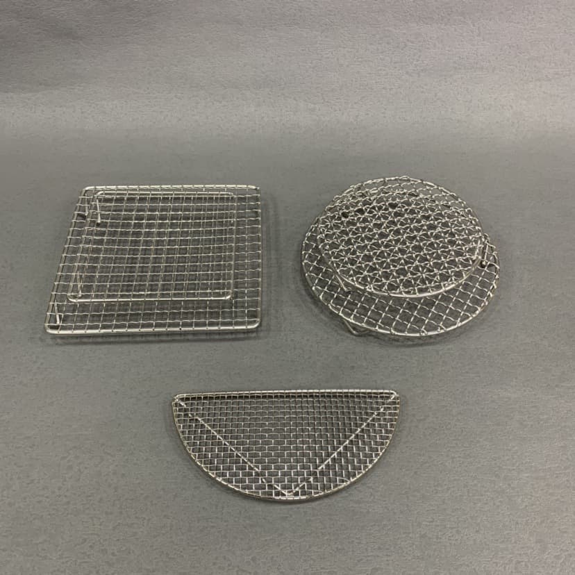 Japanese Cuisine Style 304 Stainless Steel Grill Rack, Round Tonkatsu Grill Rack, Tempura Grill Rack, Multi-Purpose Grill Rack