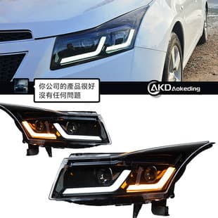 Headlight Assembly with BMW 5 Series LED DRL Turn Signal for 09-14 Chevy Cruze