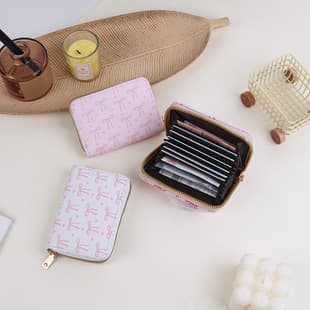 Cross-border New Women's Card Holder, Cartoon Sweet Mini Coin Purse, Ins Style Bow Multi-slot Card Case and Card Sleeve