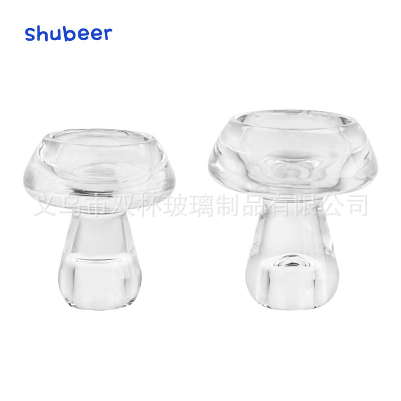 Simple Small Mushroom-Shaped Glass Transparent Candle Holder, Creative Home Desktop Decoration for Weddings