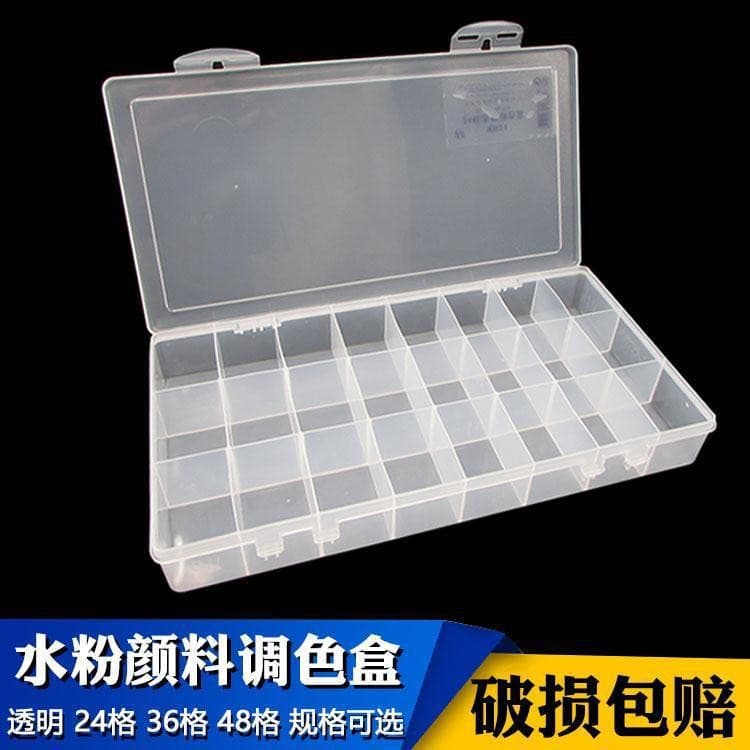 Gouache paint box for art students special Chinese painting acrylic watercolor oil painting small grid sketching color box 36 grids