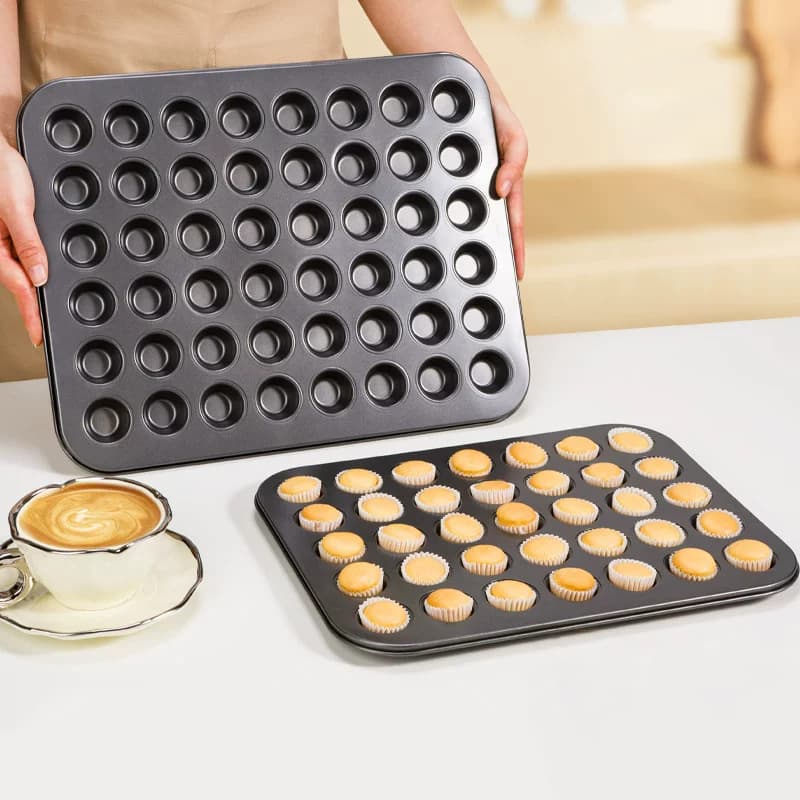 Mini small cake muffin mold, high temperature resistant 48-inch non-stick cake mold, small muffin cake baking pan, muffin cup