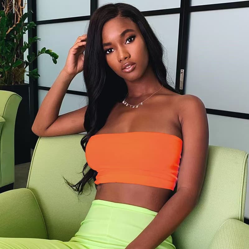 Summer Seamless Tube Top Women's Strapless Bra Bandage Bustier Camisole Underwear Beach Innerwear