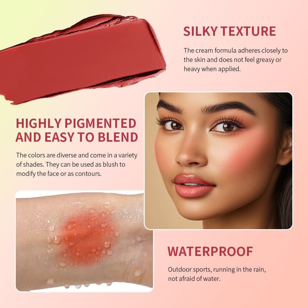 Cross-border lakerain 8-color blush highlighter contour all-in-one palette, expanding blush cream, wholesale for export
