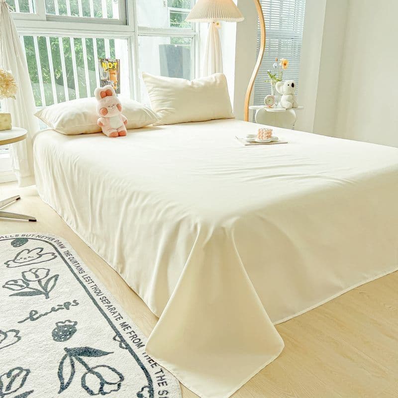 Ins style solid color bed sheets single piece student dormitory single minimalist skin-friendly summer version source cross-border factory wholesale