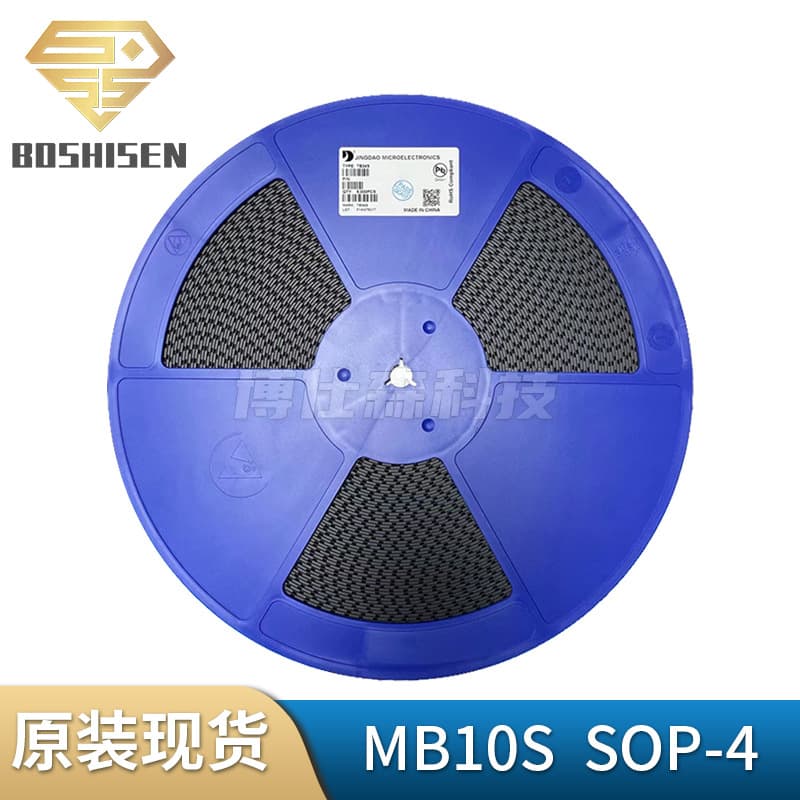 Jingdaowei MB10S SOP-4 MBS 800mA Current 1000V Voltage Rectifier Bridge Full Wave Rectifier