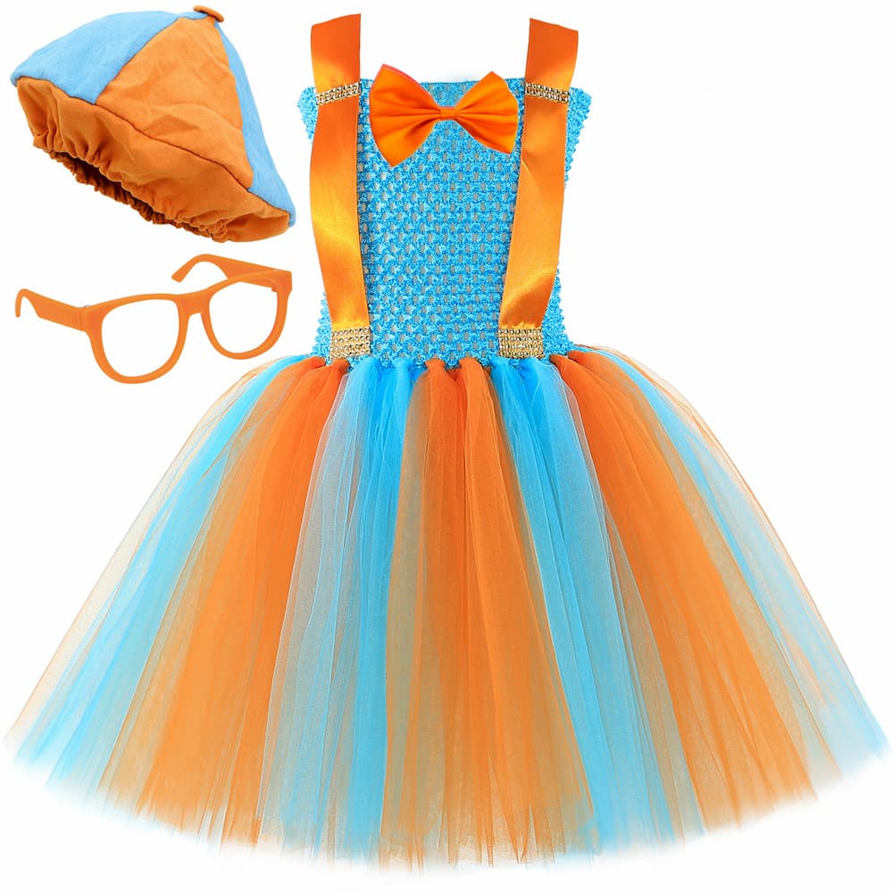 American children's English enlightenment program Blippi costume European and American Halloween cosplay girls dress