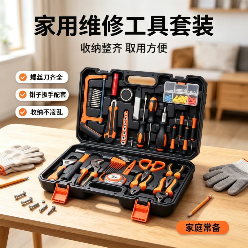 Household Hand Tool Set Pliers Screwdriver Hammer Repair Hardware General Tools Kit Wholesale