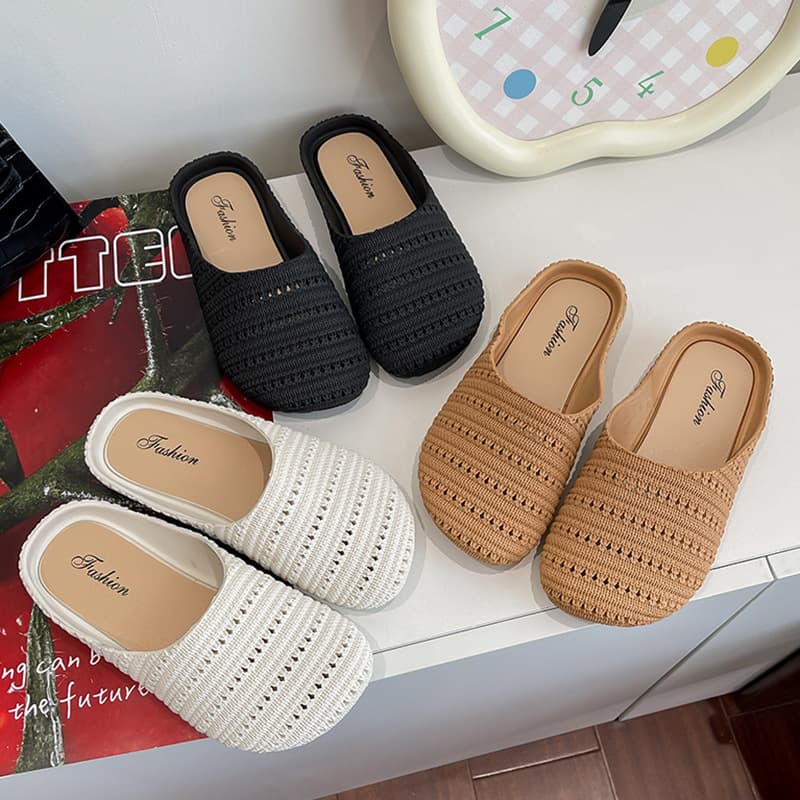 Southeast Asia New French Toe-Cap Mules for Women, Cross-Border Fashion Outerwear, Casual Slippers, Foreign Trade Beach Mules for Women, Summer