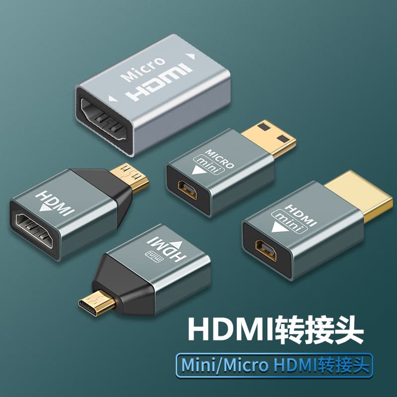 Micro/Mini to Type-C/D 4K@60Hz Adapter for Tablet Camera Camcorder Laptop Monitor HDTV