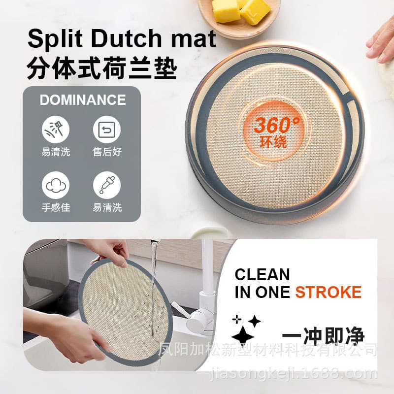 Split Dutch Oven Long Silicone Baking Mat High Temperature Resistant Kitchen Pan Mat Springform Pan Baking Pad