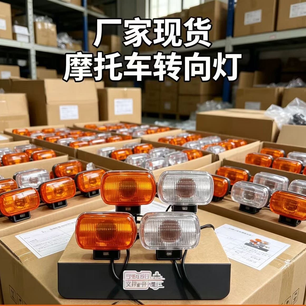 Motorcycle Square Turn Signal Light 12V Universal for Street and Scooter, Amber Clear Lens Motorcycle Indicator