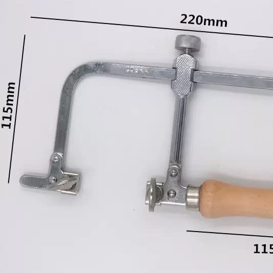 Gold and Silver Jewelry Movable Saw Bow Fretwork Wooden Handle Coping Saw Bow DIY Curved Hand U-shaped Goldsmithing Tool