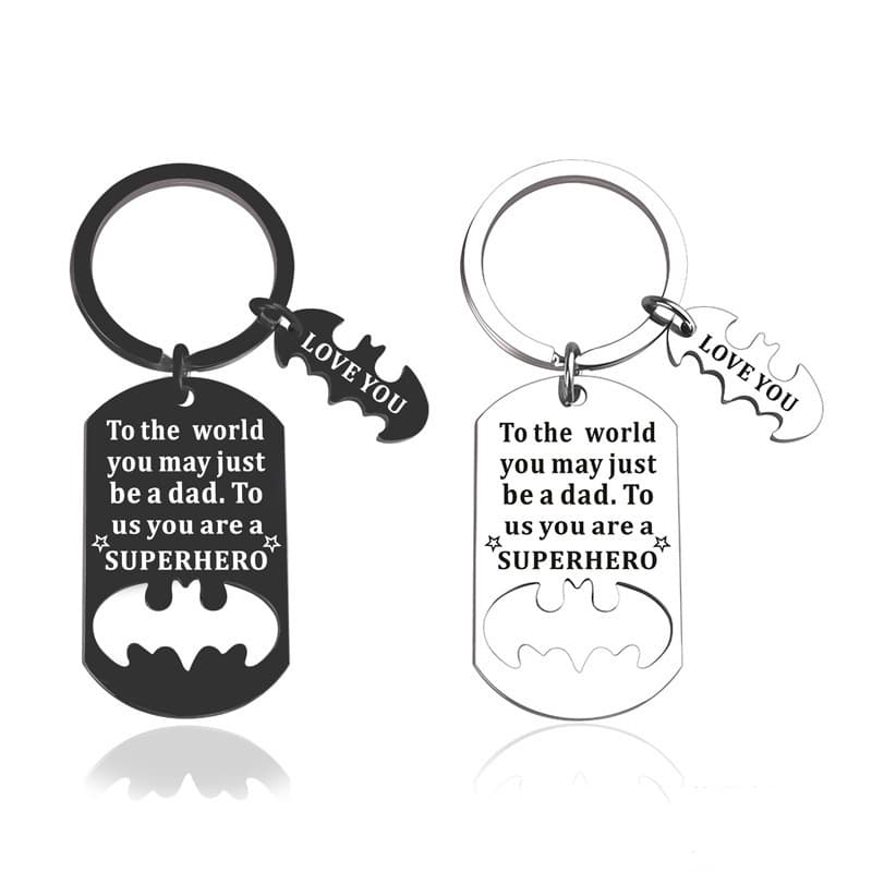 Hot-selling in Europe and America: To the world you may just... Father's Day gift stainless steel military dog tag keychain
