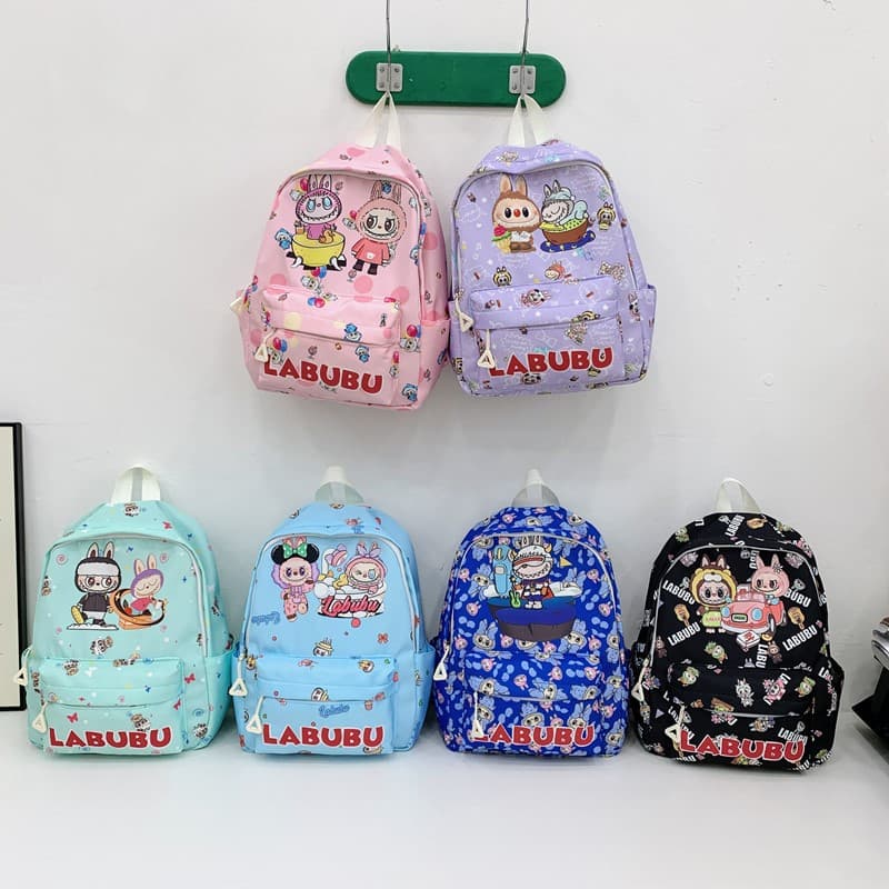 2025 Summer New Cute Printed Cartoon Backpack Fashion Boys Girls Elementary School Students Lightweight Simple Backpack