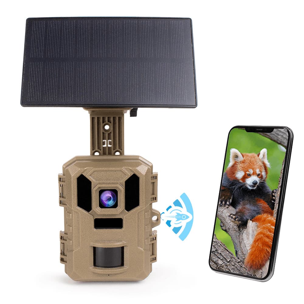 New 64MP Infrared Trail Camera with Motion Detection, Solar-Powered Ultra-Long Battery Life