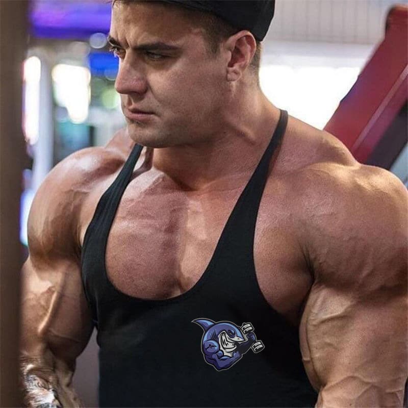 Foreign Trade Europe and America Popular Men's Cotton Sports Vest Fitness Base Layer Workout Tank Top Sleeveless Shirt