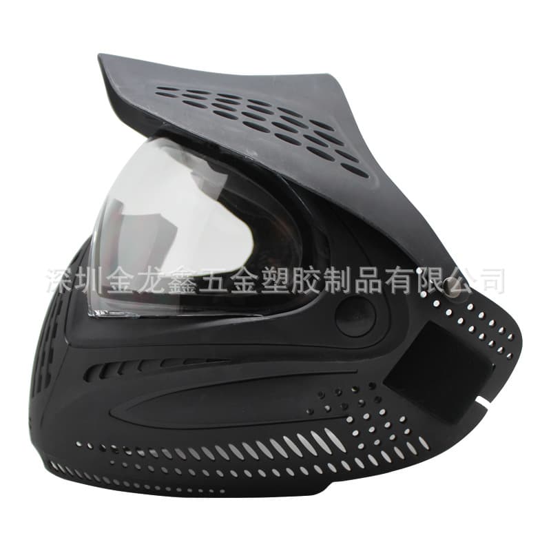 Manufacturer wholesale Great black double strap large brim mask paintball cs mask paintball helmet mask
