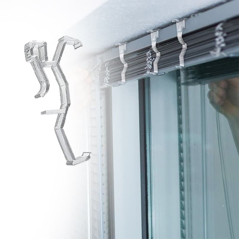 Transparent Curtain Finial Clips Foam Low-track Clips for Fabric Blinds-style Curtain Accessories Made of Foamed Plastic