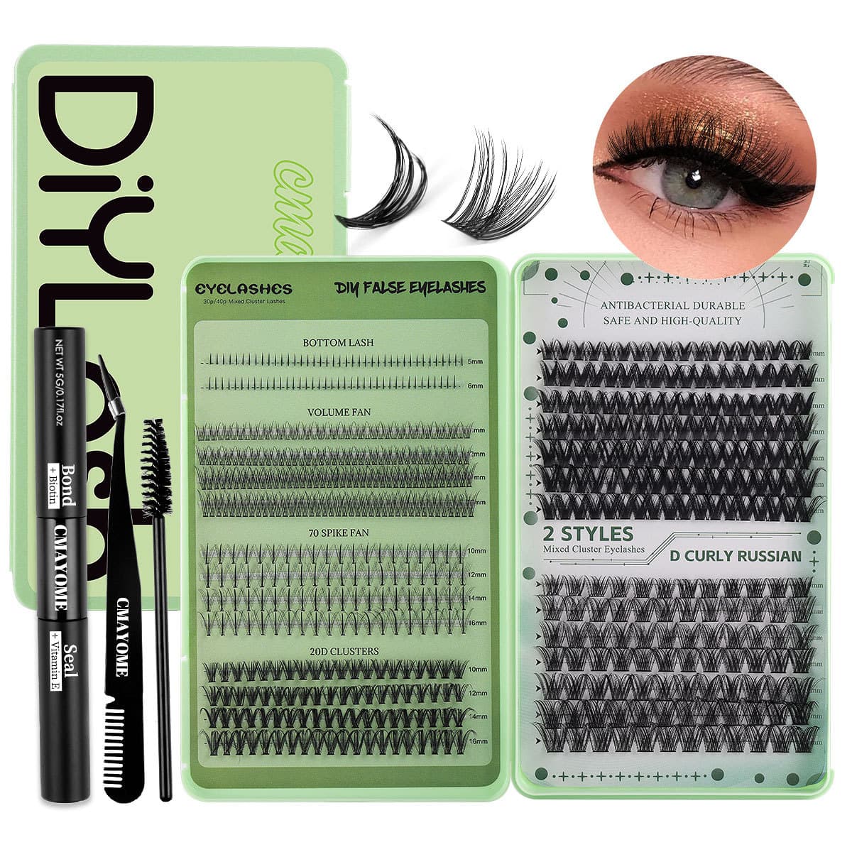 New Cross-Border Family Photo Eyelash Book Large Capacity Single Cluster Eyelashes Lower Lashes False Lashes Natural Segmented Eyelash Book