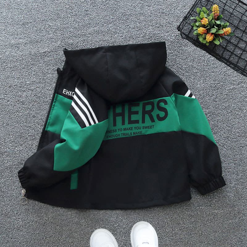 Boys' Jacket Spring/Autumn 2025 New Edition Fall Trendy Boy Hooded Windbreaker Girls' Fashionable Top Baseball Jacket