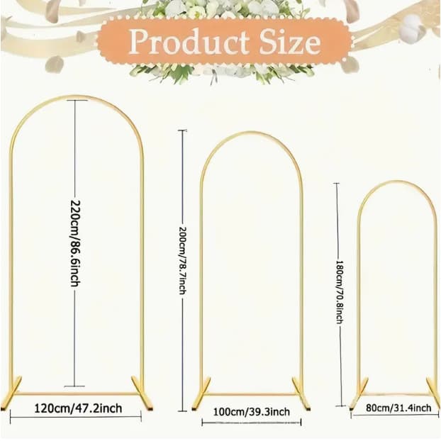 Cross-border Wedding Gold Arch Stand Moon Gate Balloon Event Party Prop Graduation Floral Climbing Christmas