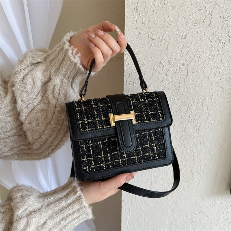 2024 Popular New Women's Bag Small Square Bag Chanel Style Shoulder Messenger Bag Casual All-Match High-Grade Women's Bag