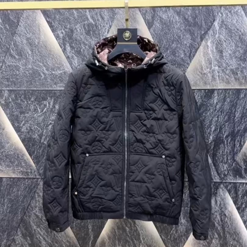 2025 New Fall/Winter Light Luxury Men's Streetwear Hooded Puffer Jacket, Fashionable and Versatile Casual Coat