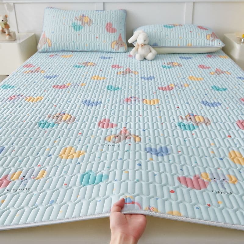 Latex Mat Air-Conditioning Soft Mat for Student Dormitory Single/Double Bunk Bed, Cooling Ice Silk Mattress Washable Factory