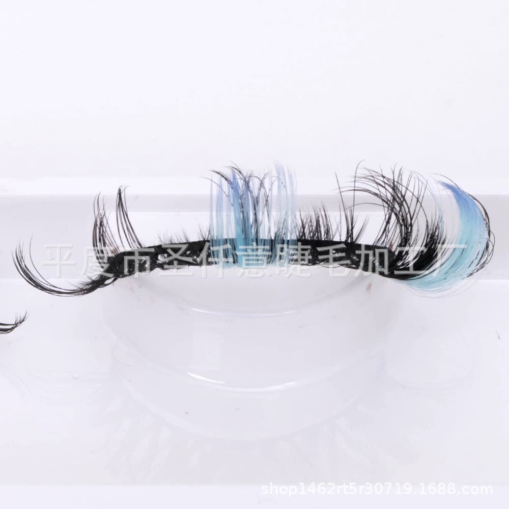 Colorful Self-Adhesive Eyelash Extension Wholesale Natural Simulation Russian Curl Eyelashes for European and American Markets