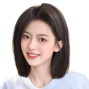 Short Wig for Women Real Hair Top Hairpiece for Hair Loss 8*12 Topper with Air Bangs