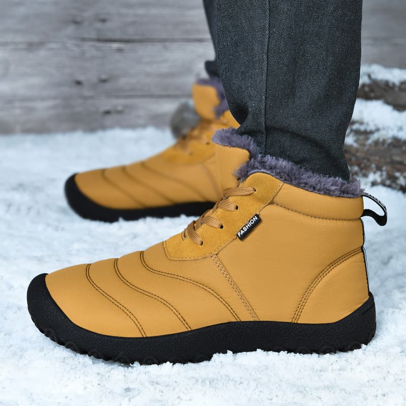 2022 Winter Cotton Boots New Style Warm Thickened Large Size Cotton Shoes Northern Soft Sole Men's Mid-Top Snow Boots Drop Shipping Available