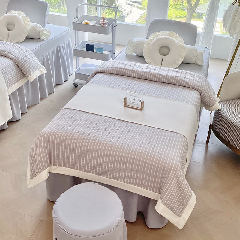 2025 High-End Beauty Bed Cover 4-Piece Set New Beauty Salon Exclusive Bed Sheet Massage Physiotherapy Shampoo Treatment Bed Minimalist