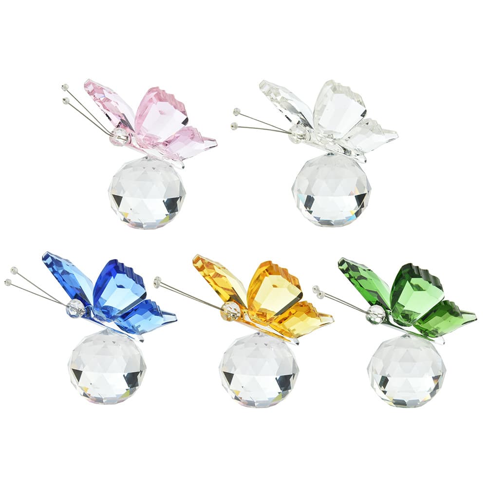 Creative Crystal Butterfly Figurine 3D Home Decorations Counter Top Ornaments Personalized Gifts Memorial Keepsakes