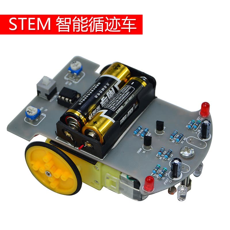 Smart Tracking Car Kit DIY Electronic Components STEM Education Handmade Blocks WDT2-1 Line Following Car