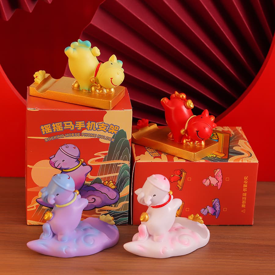 New Year of the Horse Zodiac Pony Ornaments Creative Mascot Home Office Desktop Decorations Make Money Now