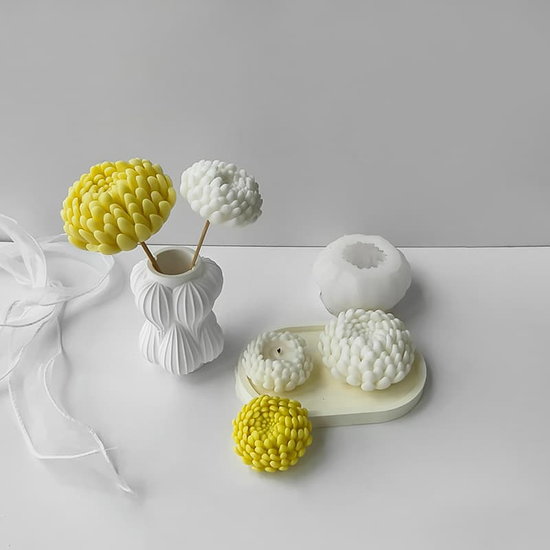 Jiahuimei Flower Aromatherapy Candle Mold Flower Handmade Soap Expanding Fragrant Stone Gypsum Glue Dropping Ornaments Chrysanthemum Mold
